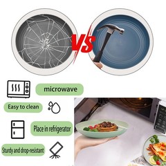 GZTFPQ Wheat Straw Plates, Unbreakable Dinner small size, multicoloured