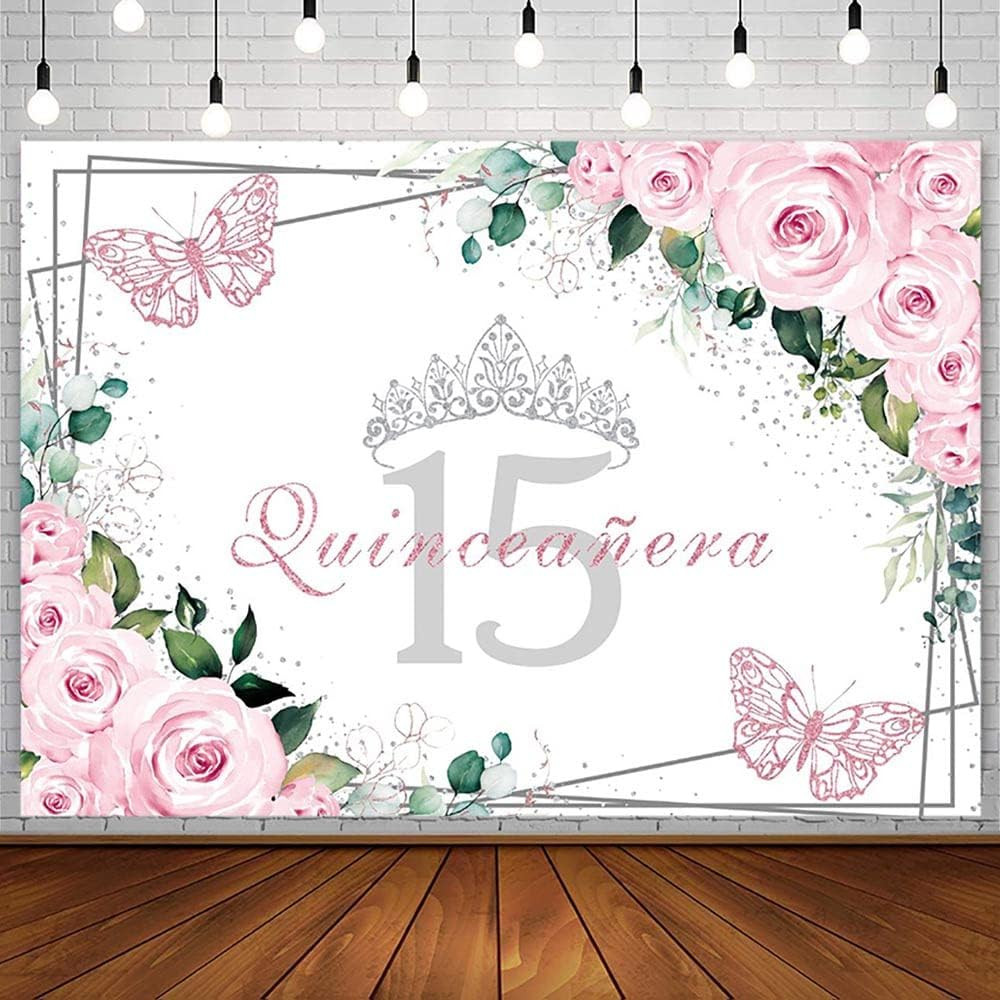 7X5Ft Quinceañera Backdrop Mis Quince 15 Anos Birthday Party Decoration Supplies