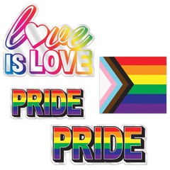 Beistle Plastic Pride Cutouts – Rainbow | Party Supply | Decoration