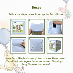 269 Piece Winnie Bear Baby Shower Decorations Kit with Balloon Arch and Backdrop
