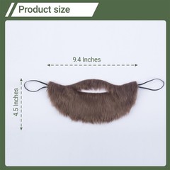 Fake Brown Beard Men’s Beard Brown Costume Facial Hair Male Makeup Cosplay Pa…