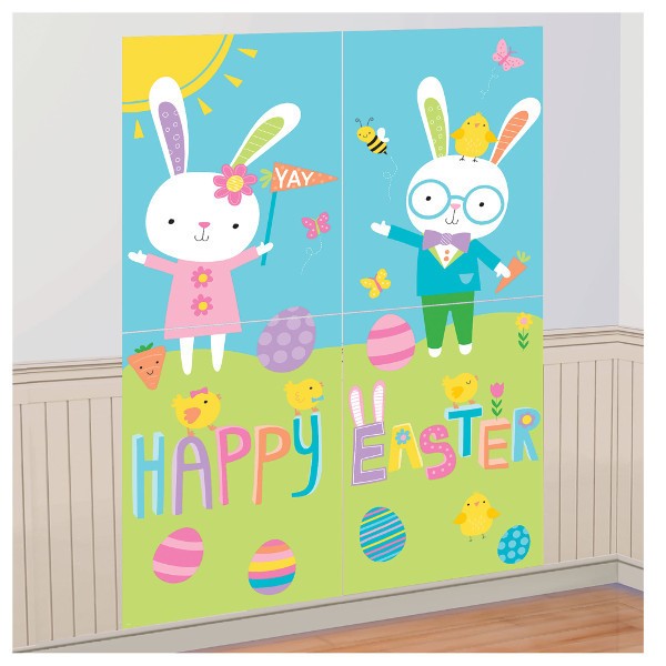Hello Bunny, Easter Party Scene Setters Set, 4 Pc. 27. 75″ x 40″