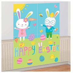 Hello Bunny, Easter Party Scene Setters Set, 4 Pc. 27. 75″ x 40″