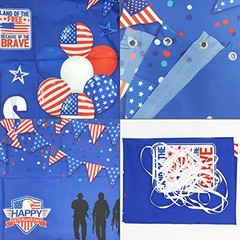 Thank You Veterans Backdrop Banner 73 x 43 Inch Stars and Stripes Patriotic