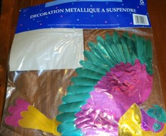 Tropical Bird Parrot Hanging Foil Amscan Swirls Decoration 20″ party Tiki New