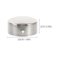 2 Pcs Stainless Steel Handrail End Caps Round Plugs for Stair Railings