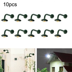 10pcs Model Railway HO Scale 1:87 Hanging Lamp Outdoor/Wall Goose Neck Light LED