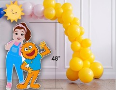 Ms Rachel prop 4ft & Herbie 3ft cutout, Party decor