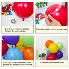 Rainbow Balloon Arch Kit 111Pcs 18 12 5 Inch Latex Colorful Party Balloons Ga…