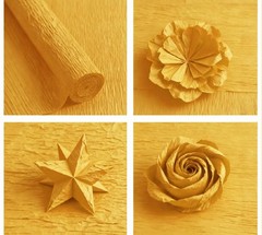 1 PCS Yellow Crepe Paper Roll Wedding Festival Party Decor 17 Inch x 8.2 FT