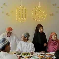 Timer Ramadan Eid Mubarak Decorations Window Lights 2 Pack 11.8 Inch Lantern …