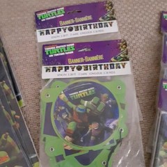 Teenage Mutant Ninja Turtles TMNT Party Pack Birthday Banner Invites Napkins Bag