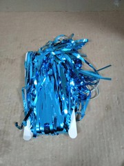 2 Pieces 3.2ftx6.5ft Light Blue Foil Curtain Decoration British Party Props New