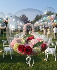 15PCS 20″/30″ Large Bubble Bobo Balloons set, Globos Burbuja De Pulgadas Tran…