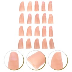 20 Pcs Artificial Finger Tips Thumb Sleeve Extra Prosthetic Fake