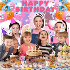 Ms Rachel Party Supplies Birthday Decoration Balloons Cake Topper Banner 5x3ft