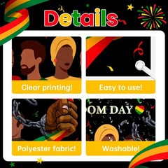 Happy Juneteenth Banner Happy Juneteenth Decorations Backdrop African American