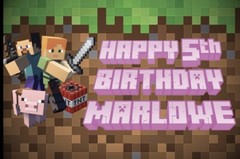 Minecraft Banner birthday party