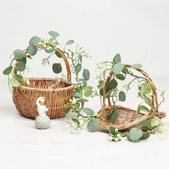 Artificial Eucalyptus Garland 4 Pack, Faux Babys Breath Flowers Gypsophila Vine