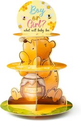 Charming Winnie the Pooh 3-Tier Cupcake Stand for Baby Showers & Gender Reveals