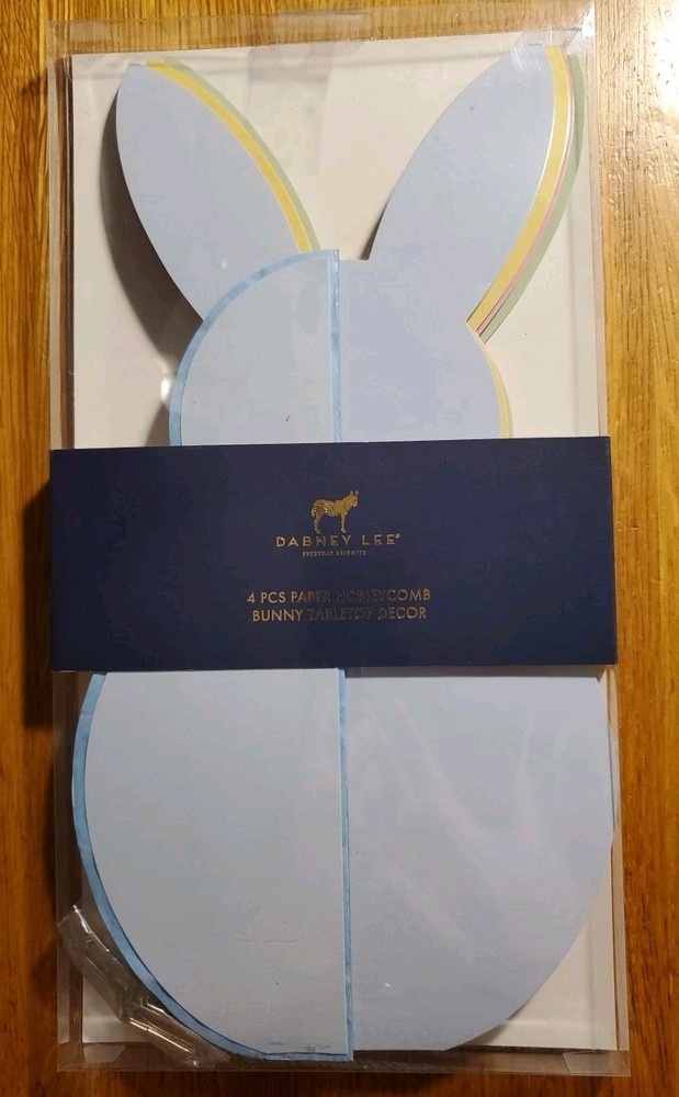 Dabney Lee 4pk Spring Easter Paper Honeycomb Bunny Rabbit Ears 12.8″ Table Decor