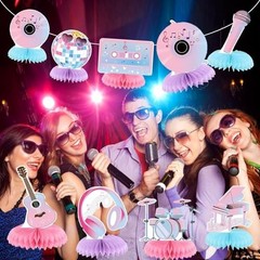 Honeycomb Guitar Centerpieces for Birthday Party – Music Party