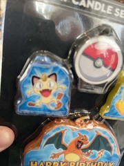 Pokemon Birthday Candle Set, 4ct Pikachu Poké Ball Charizard Party Supply New