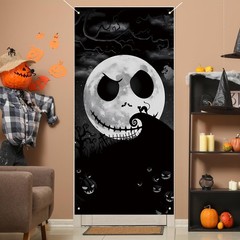 Halloween Door Cover, Halloween Front Porch Sign Banner, Christmas Xmas Holid…