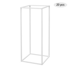 20pcs White Iron Wedding Flower Stands, Wedding Table Decorations, Floral Holder