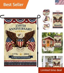 Vivid Double-Sided 250th Anniversary Garden Flag – Celebratory 4th of July Decor