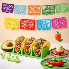 OHOME Cinco De Mayo Decorations – Papel Picado Banner Streams | Mexican…