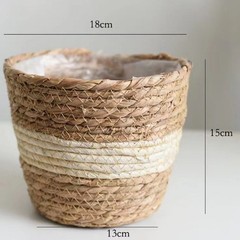 3 Piece Natural Seagrass Basket Set for Plants Decorative Arrangements