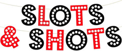 Pre-Strung Casino Themed Glitter Banner – Bachelorette Party Decorations for Her