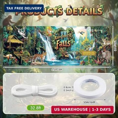 Frienda 18 x 6 ft Rainforest Falls Backdrop Decoration Extra Large 2026 VBS Back