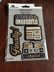 Graduation Cap Decor 4 Piece Adhesive Cap Decor Personalize Your Graduation Cap