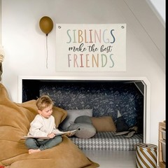 Playroom Wall Decor,Siblings Make The Best Friends Banner