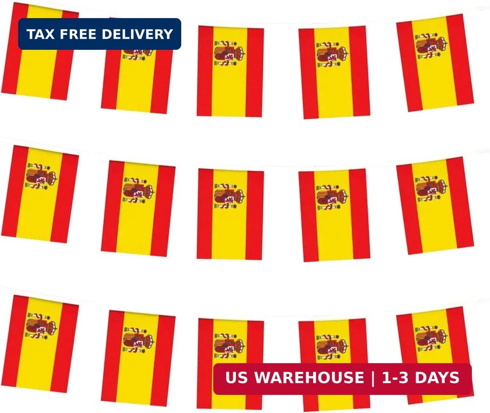 Spain Flag Spanish Flag, Small String Spain Flags Mini Spanish Flags Banner, Use