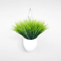 Grunyia 20 Bundles Artificial Outdoor Plants, Fake Wheat Grass Greenery Green