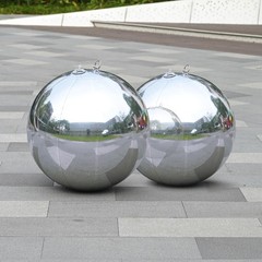 AplusChoice 2PCS 20″ Big Shiny Inflatable Mirror Ball Reusable Hanging Silver