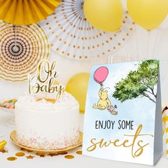 4PCS Winnie Table Sign Centerpieces – the Pooh 8×10 inches, Winnie-sky