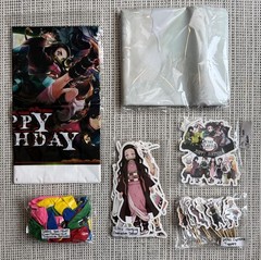 NEW 59Pcs Demon Slayer Anime Birthday Party Decor Banner Cake Toppers Balloons