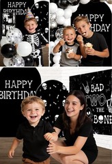 Skeleton-Themed 2nd Birthday Party Decorations for 25 Guests – 292PCS Set with B