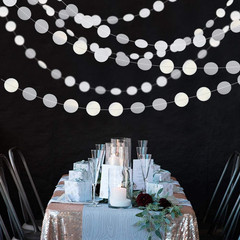 Shining White Circle Dots Hanging Garland Sparkling White Circle Dots Hanging St