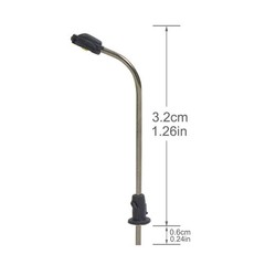 10pcs Z Scale Model Train Lamps Railroad Lamp Posts Led Street Building Light