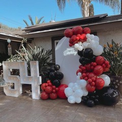 Red and Black Balloon Arch Kit 140pcs Garland for Birthday, Graduation, Party