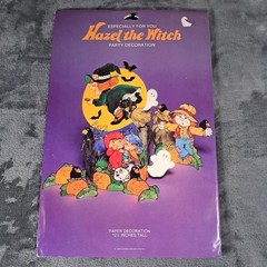 Vtg American Greetings Paper Halloween Hazel Witch Pop Up Fold Decoration New
