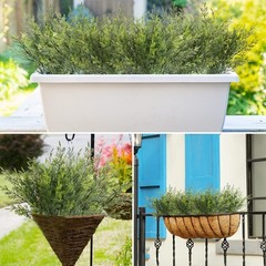 Yoratee Artificial Outdoor Plants 12 PCS Fake Cedar 15 inches, Green