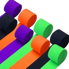 Versatile Crepe Paper Streamers – 8 Rolls, 656ft for Birthday & Holiday Events
