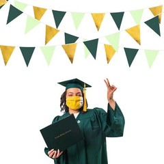 32Ft Dark Green and Gold Decorations Olive