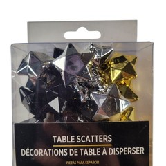96-Pc Metallic Star Table Scatter Decorations – Gold, Silver, Black – 4 Boxes